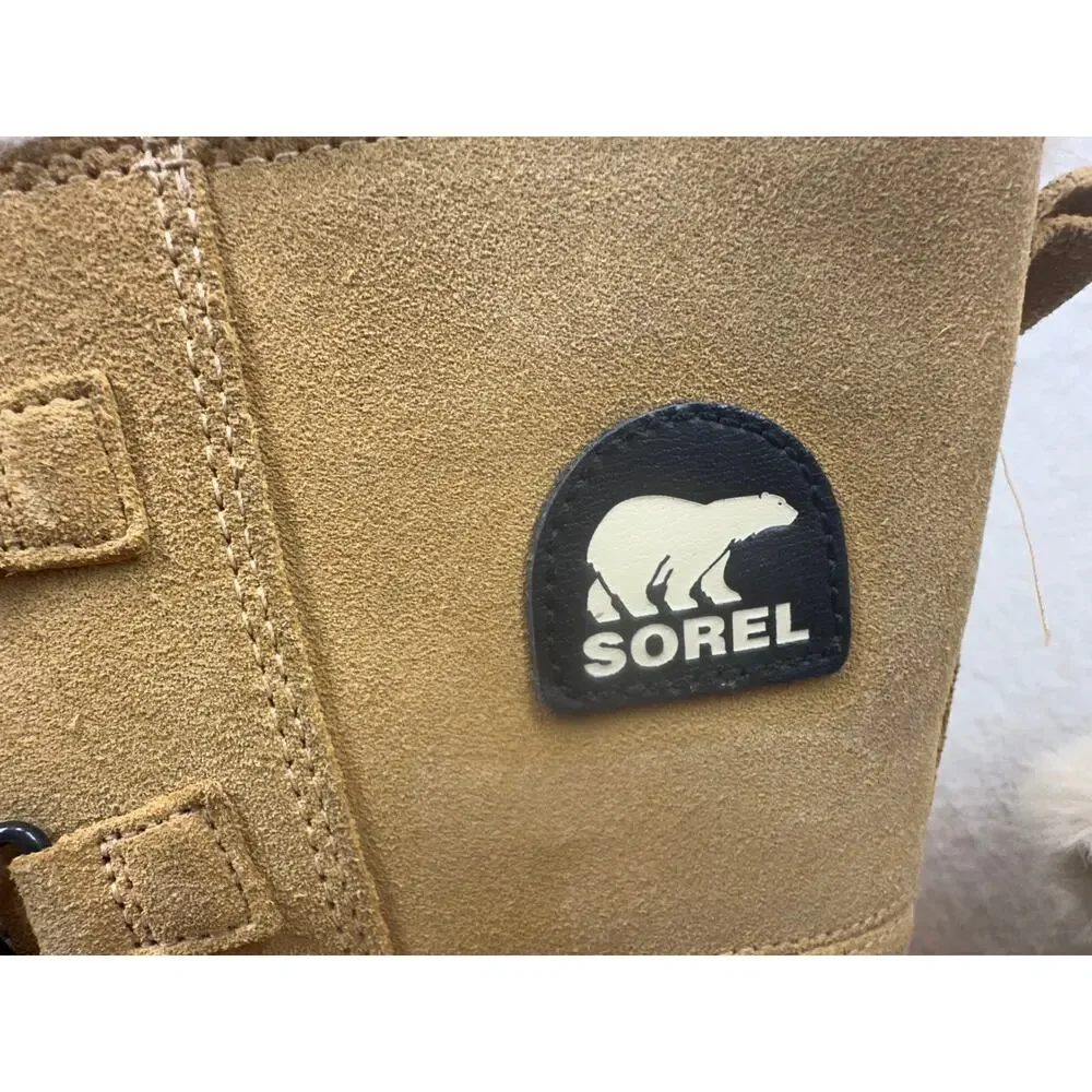 Sorel Tivoli High II Boots Women's SZ 7 Suede Black Lace Up Closure NWOT